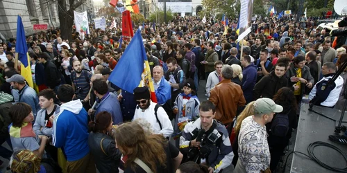 Proteste anti-Roşia Montană în Capitală 20 octombrie FOTO Eduard Enea