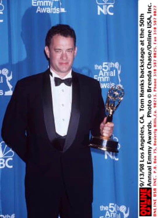 9/13/98 Los Angeles, CA  Tom Hanks backstage at the 50th Annual Emmy Awards  jpeg