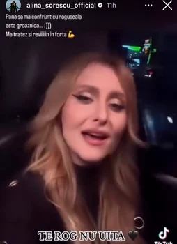 Alina Sorescu nu mai are voce foto Instagram