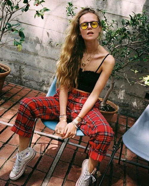 1 plaid pants sexy cool outfit jpg jpeg