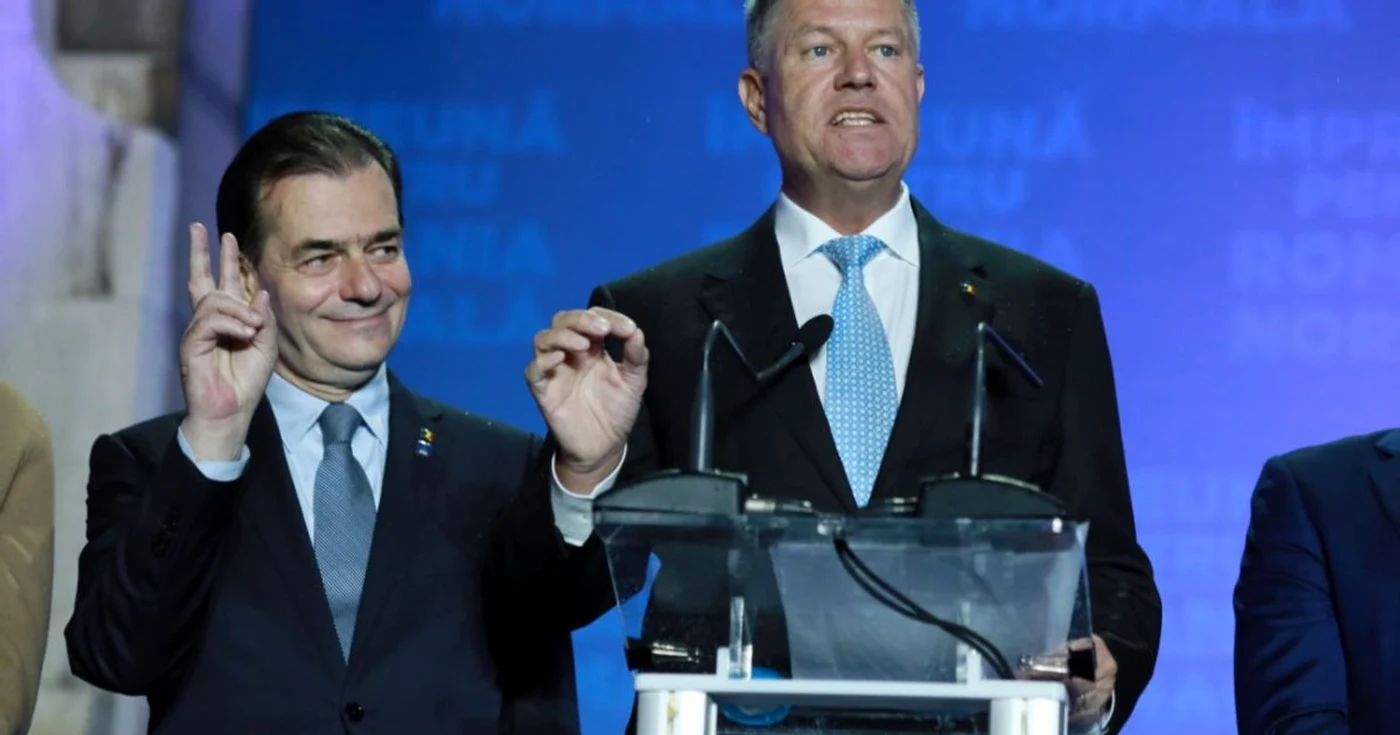 Tandmeul Ludovic Orban şi Klaus Iohannis FOTO Inquam Photos / George Calin