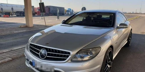 Mercedes confiscat in Vama giurgiu FOTO Politia de Frontiera