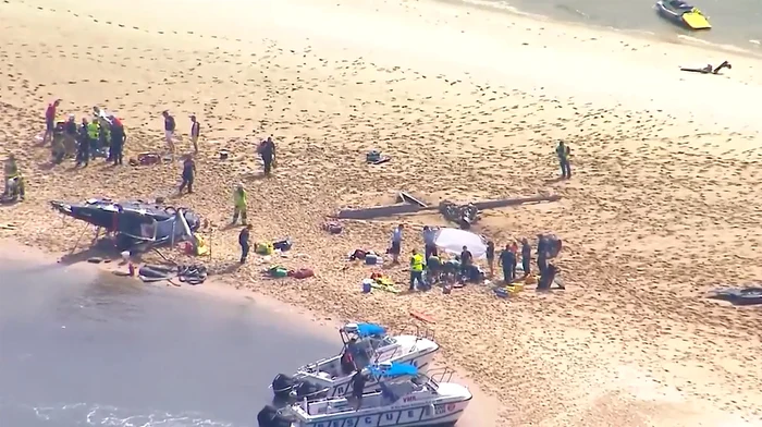 Două elicoptere s-au ciocnit în apropierea aşa-numitei Coaste de Aur a Australiei FOTO Profimedia