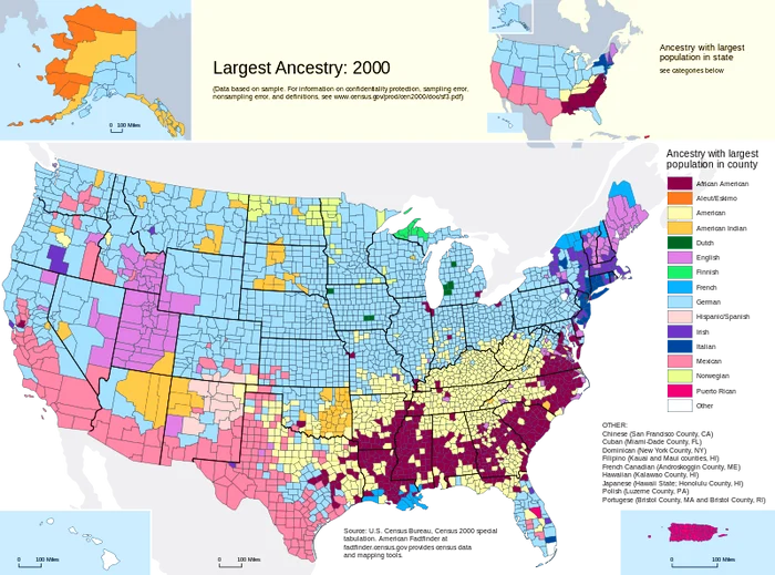 Census 2000 Data Top US Ancestries by County svg png png