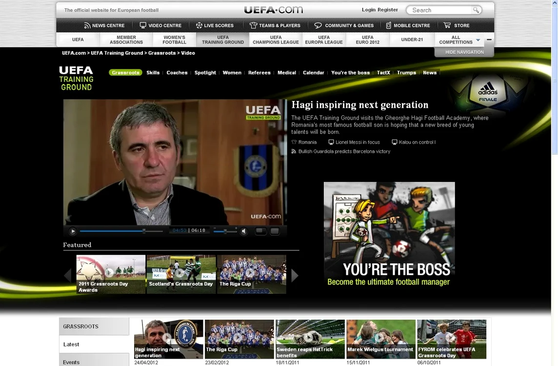 Imagine preluată de pe site-ul UEFA