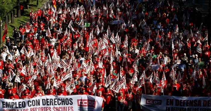 Mii de spanioli protestează la Madrid. Foto: El Pais