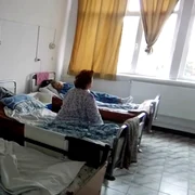 Pacienţi Covid în Spitalul Găeşti. FOTO