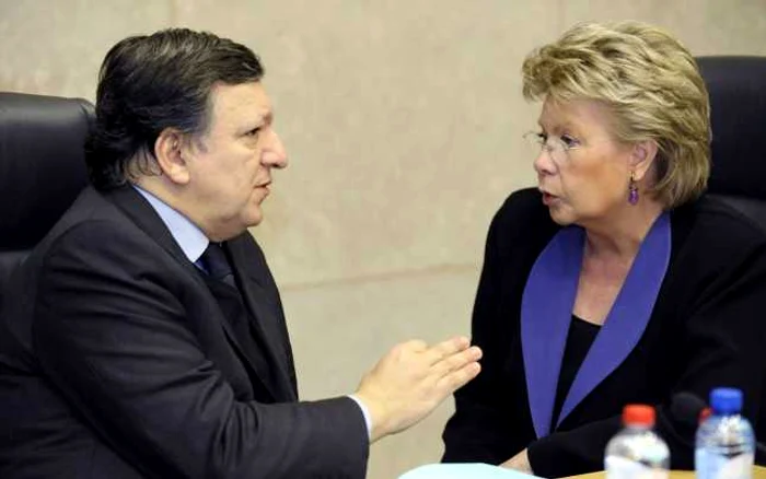 Jose Manuel Barroso şi Viviane Reding
