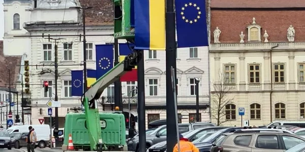 cluj drapel UE. foto Anca Ciubancan 