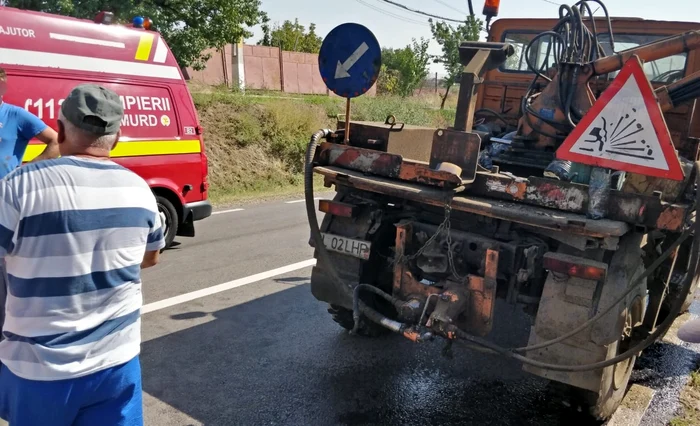 Carambol pe un drum național din Galați FOTO: IPJ Galați 