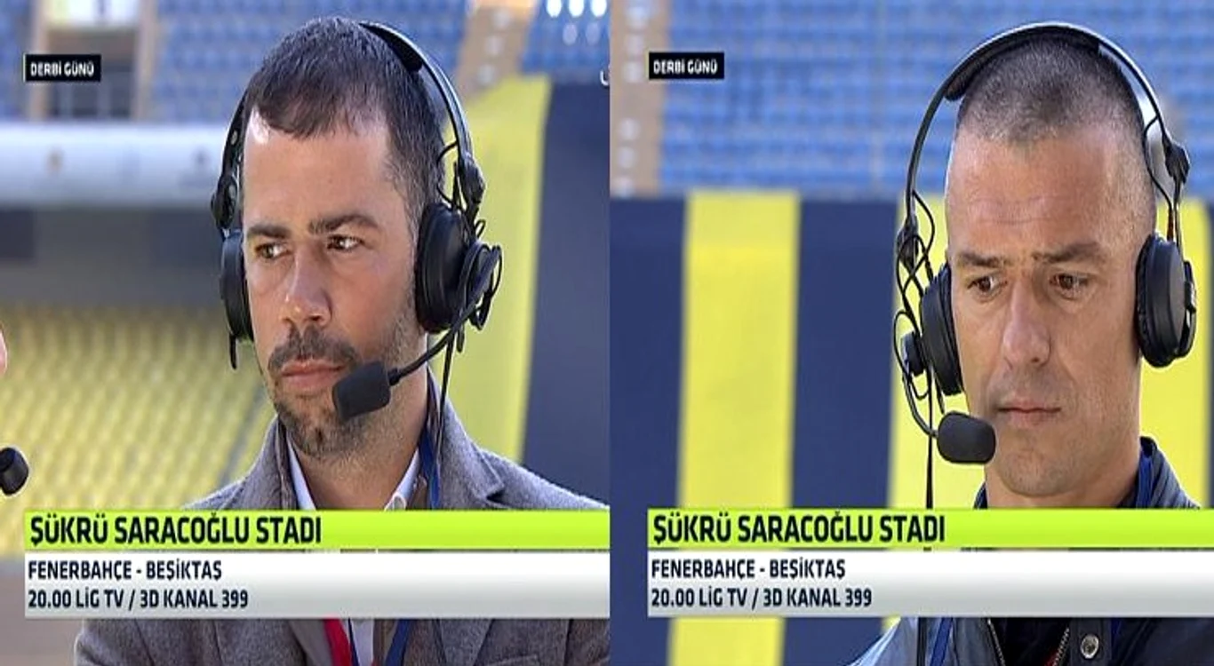 Sârbul Mateja Kezman, fost la Fener, şi Daniel Pancu, fost la Beşiktaş, au făcut avancronica derby-ului pentru televiziunea care a tranmis meciul