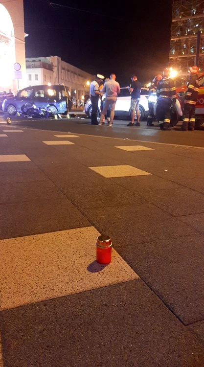 Accident în centrul Timișoarei FOTO Ștefan Cojocnean