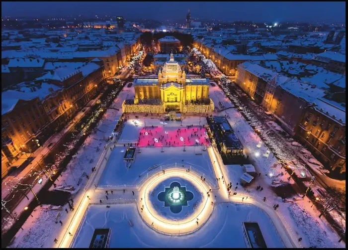 Patinoarul uriaș de la Zagreb FOTO Ana Mihaljevic