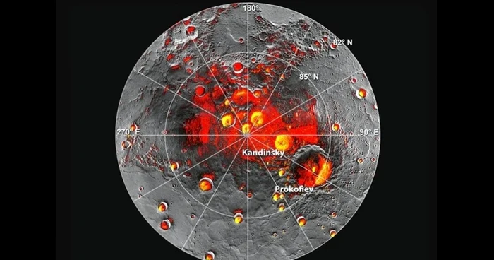 La polii planetei Mercur există gheaţă. FOTO NASA