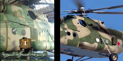 Elicopter rus Mil Mi-8 zburand in Siria FOTO Twitter @Syr_Mil_Wik