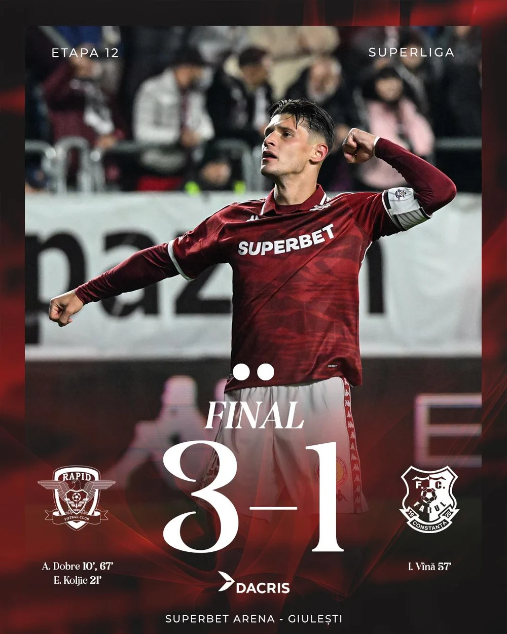 Giuleștiul fierbe! Rapid a urcat pe primul loc și visează la titlu, după mai bine de 20 de ani