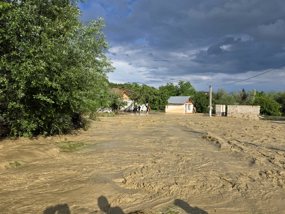 Viitură în județul Vrancea FOTO: ISU Vrancea