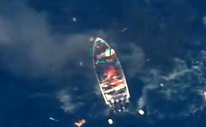 Ambarcațiunea a fost distrusă FOTO: X