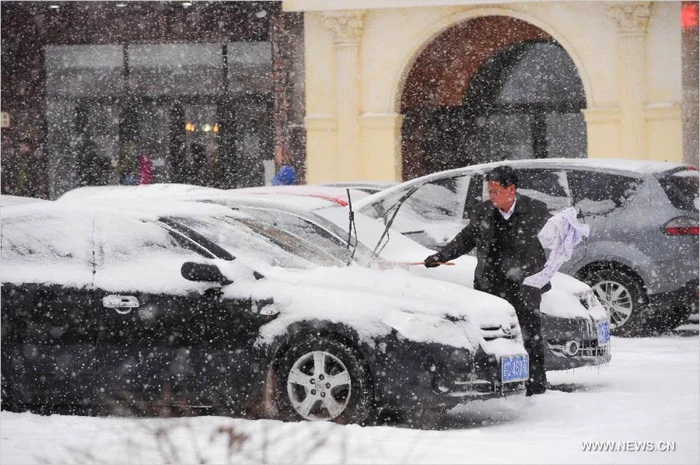 Harbin a fost paralizat de ninsori în ultimele trei zile