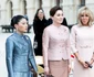 Regina Suthida, Brigitte Macron și Prințesa Sirivannavari la Palatul Elysee