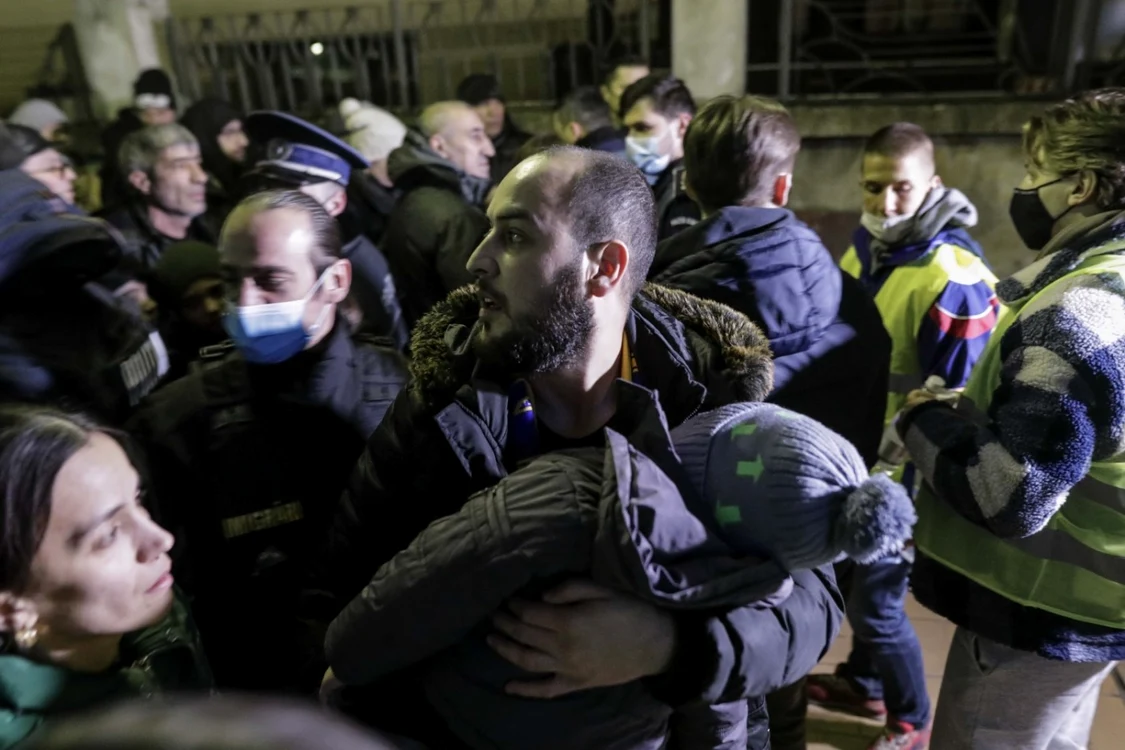 Refugiaţi din Ucraina în Gara de Nord FOTO Inquam Photos / George Călin