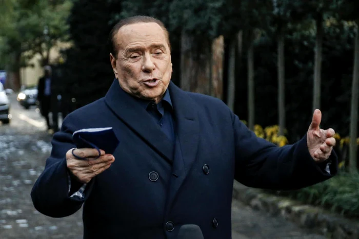 Silvio Berlusconi la o reuniune a partidelor de centru dreapta la Villa Grande din Roma FOTO EPA-EFE