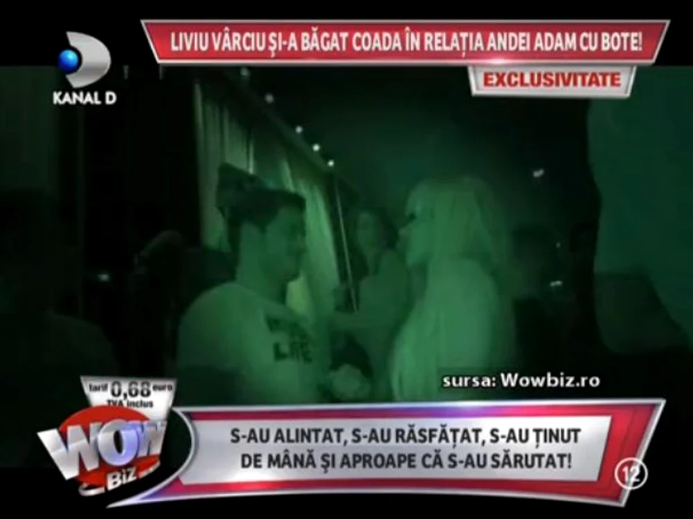 Anda Adam şi Liviu Vârciu au dansat împreună toată seara (captură: Kanal D)