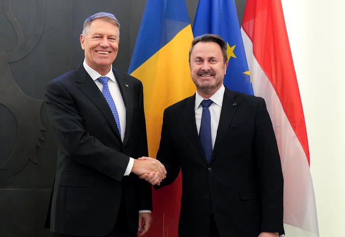 Klaus Iohannis, alături de premierul Luxemburgului FOTO: Presidency