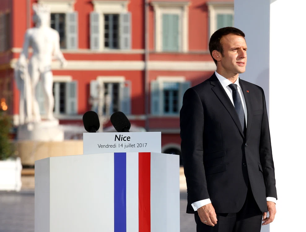 Emmanuel Macron a mers la Nisa imediat după parada din Paris