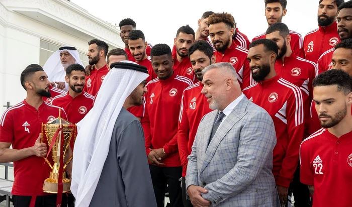 Cosmin Olăroiu a câștigat 4 trofee cu actuala sa formație. Foto Al Sharjah