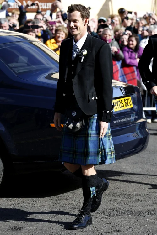 Andy Murray a purtat un kilt la nunta sa