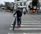 Dan Negru, prin București, pe bicicletă 