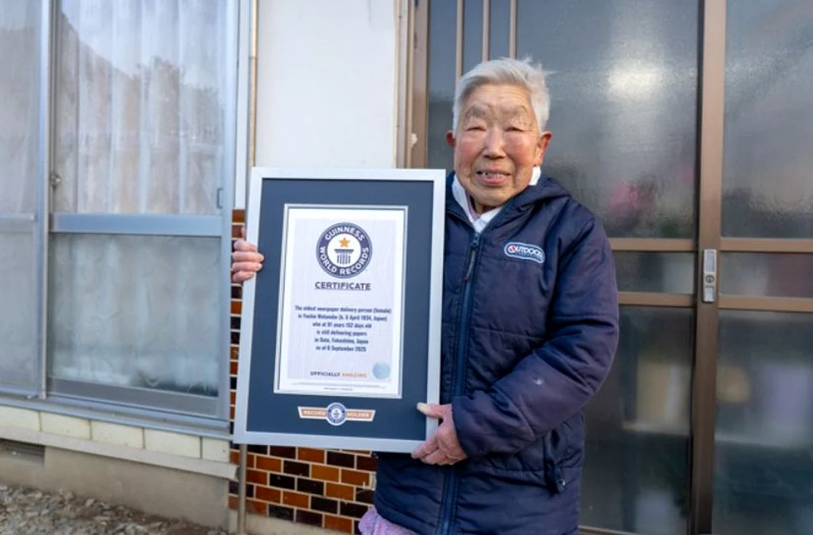 Yoshie a primti un certificat Guinness (Foto: Guinness World Records)