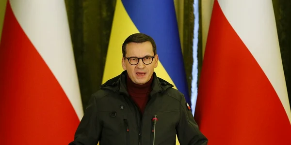Mateusz Morawiecki la Kiev FOTO EPA EFE jpg