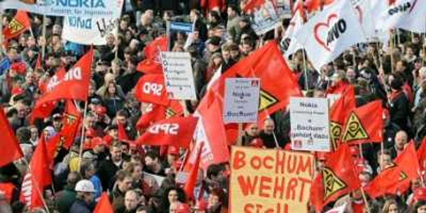 Relocarea uzinei Nokia de la Bochum la Jucu a provocat ample proteste în Germania