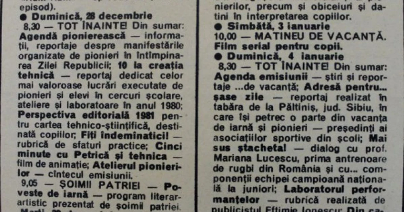 Program pentru copii