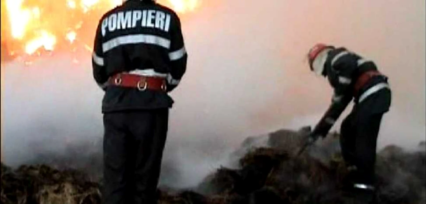 Pompierii militari suceveni s-au luptat cu flăcări înalte până la cer. FOTO: ISU Suceava