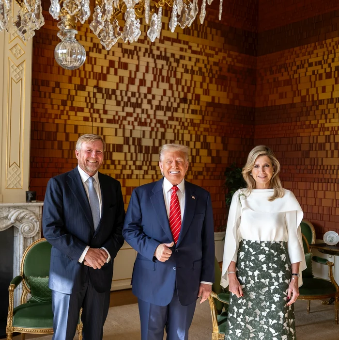 Regina Maxima, Regele Willem Alexander și Donald Trump png