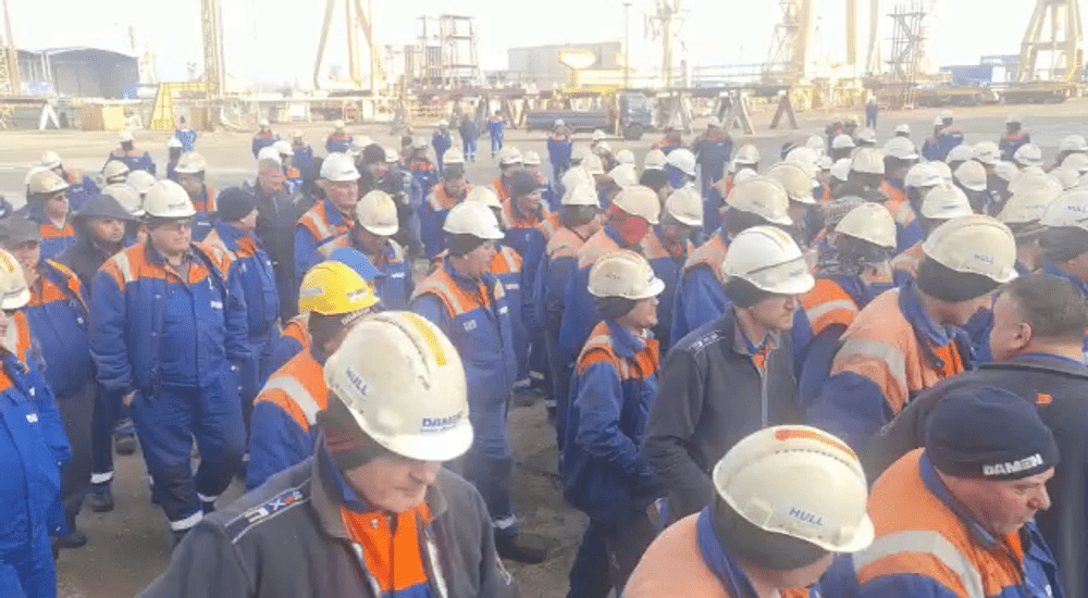 Zile de proteste la Șantierul Naval Damen Mangalia. Unde se blochează negocierile VIDEO
