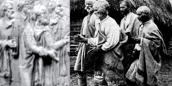 Scene de pe columna lui traian (2). Sursa. Romulus Vuia. Portul popular în țara Hațegului