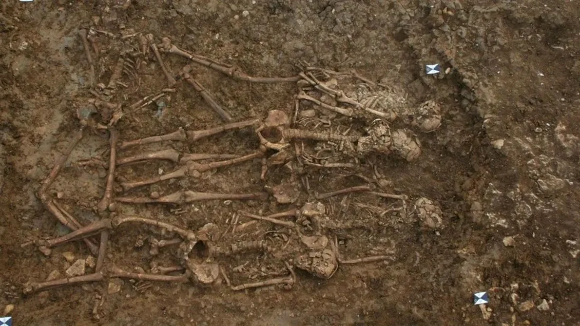 Rămășițe umane descoperite într-un cimitir medieval al criminalilor executați (© Network Archaeology)