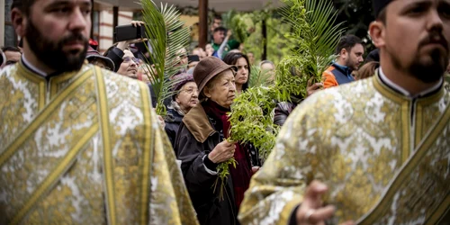 Ramuri de salcie - preoti de sarbatoarea de Florii in Bucuresti - 20 aprilie 2019 ANDREEA ALEXANDRU / MEDIAFAX FOTO