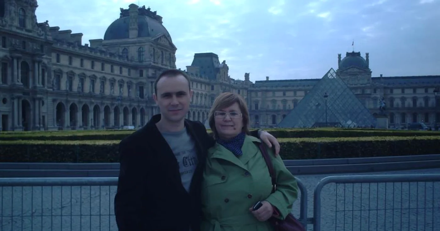 Fofo, alături de mama lui, Verginia Radu 