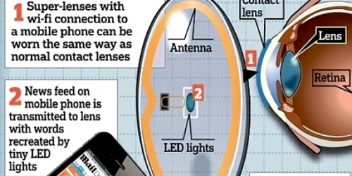 Lentilele "inteligente" au fost deja testate pe iepuri - infografie realizata de www.dailymail.co.uk