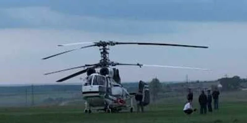 Unul dintre cele două elicoptere a aterizat în apropiere de zona tragediei