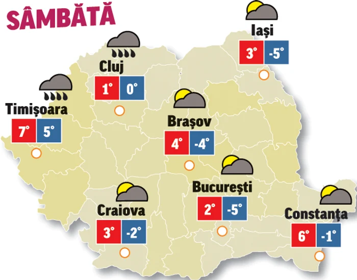 Prognoza meteo 9 ianuarie anunță vreme închisă mai ales în vestul țării