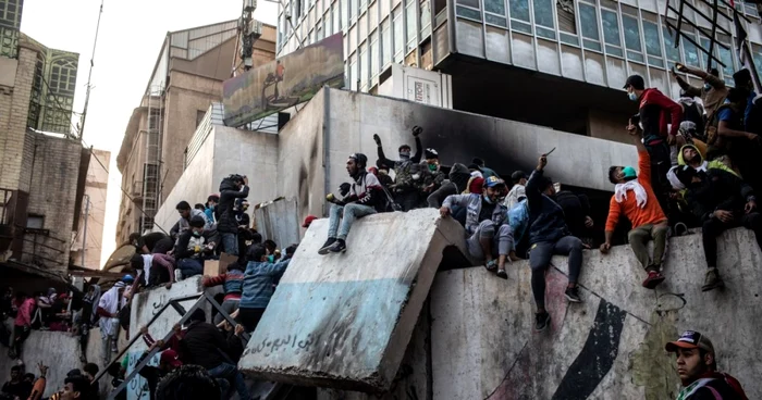 Proteste antiguvernamentale în Irak 24 noiembrie 2019 FOTO  Erin Trieb/Getty Images