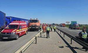 Accident pe A1 FOTO: ISU Dâmbovița