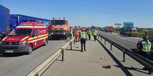 Accident pe A1 FOTO: ISU Dâmbovița