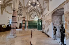 Lucrări de restaurare la Castelul Corvinilor (© Facebook / Primăria Hunedoara)